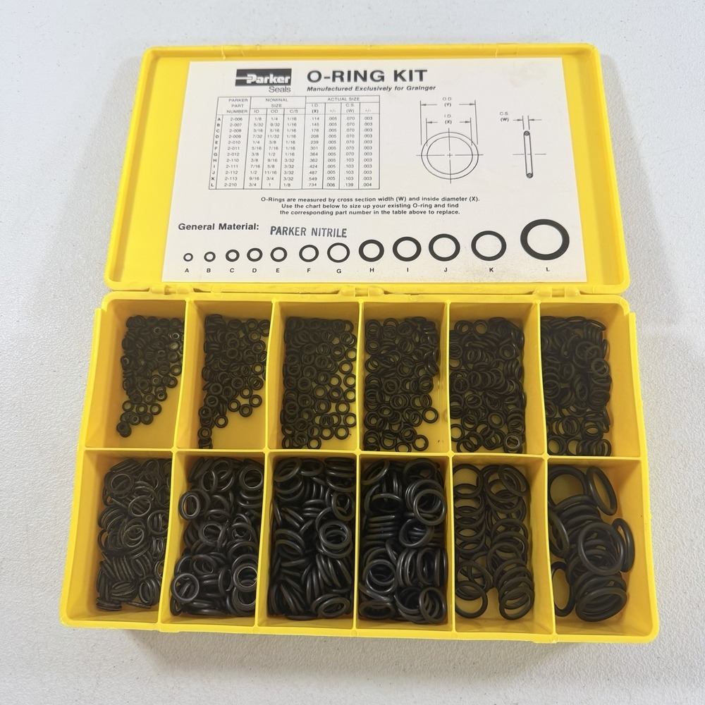 Parker Nitrile Seals O-Ring Kit 12 Sizes Hundreds Of Seals